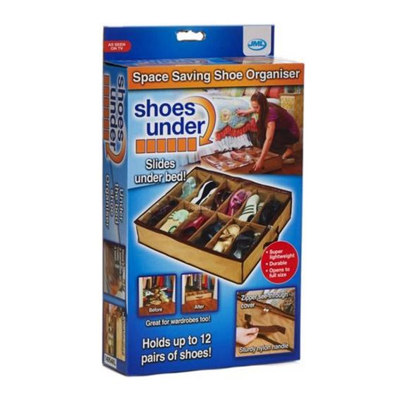 Органайзер для зберігання взуття на 12 пар, Shoes Under / Взуттєвий органайзер в шафу | Зображення 9