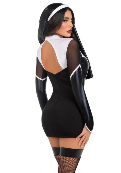 Костюм черниці Leg Avenue Holy Hottie Dress XS Sex Aura | Зображення 1