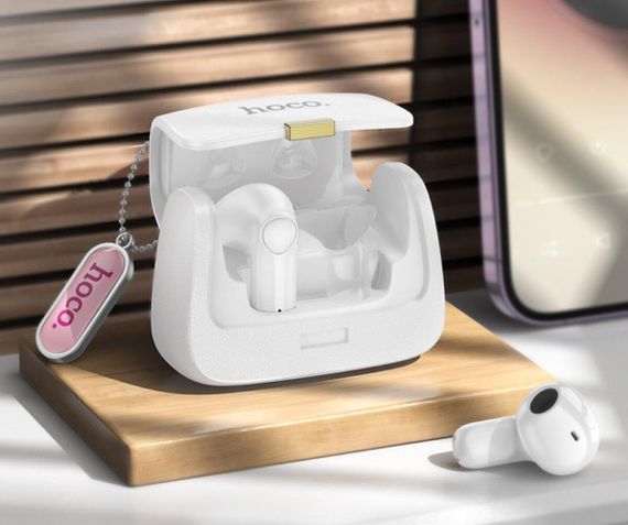 Беспроводные наушники HOCO DES35 Dawn handbag BT headset White | Зображення 3