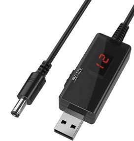Шнур-адаптер-преобразователь для роутера USB-DC 5v to 9v/12v (1m) (USBDC59512)