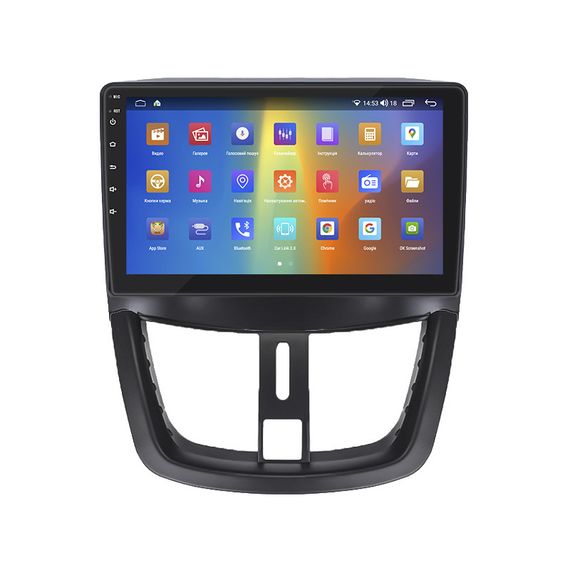 Штатная магнитола 9" Lesko для Peugeot 207 I 2006-2009 4/64Gb CarPlay 4G Wi-Fi GPS Prime IPS 8 ядер Пежо | Зображення 1