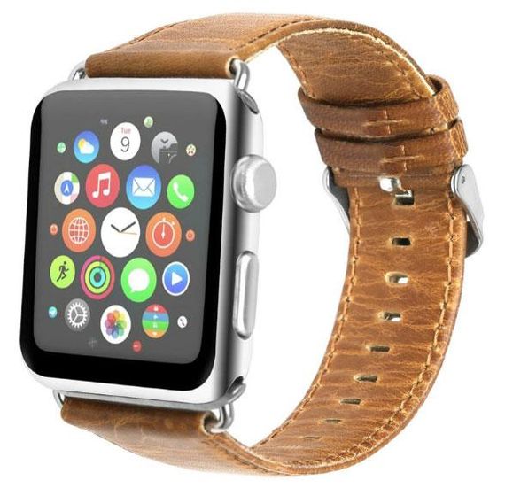 Шкіряний ремінець Primo для Apple Watch 42mm / 44mm / 45mm - Light Brown