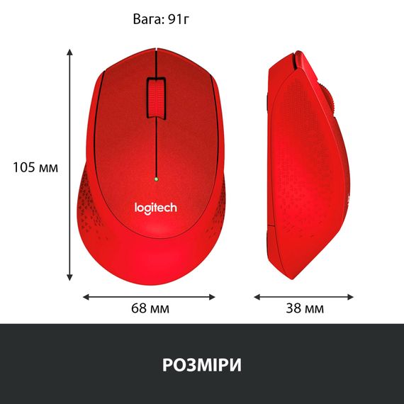 Мишка Logitech M330 Silent plus Red (910-004911) | Зображення 7