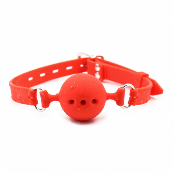 Кляп силіконовий DS Fetish Silicone gag M red Sex Aura | Зображення 1