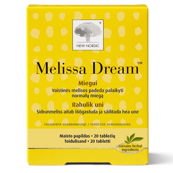 Мелисса New Nordic Melissa Dream 20 Tabs