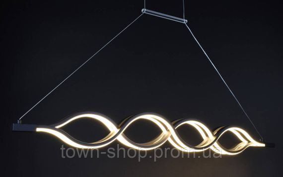 Люстра потолочная LED H23L-1000-bk Черный 25-110х10х100 см. | Зображення 2