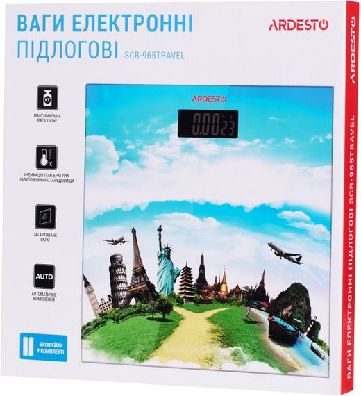 Весы напольные Ardesto SCB-965TRAVEL макс. вес 150 кг/рисунок (SCB-965TRAVEL) | Зображення 4