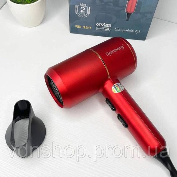 Фен з регулюванням температури і потоку повітря Rainberg, Фен практичний Хороший для волосся JK-60 | Зображення 9
