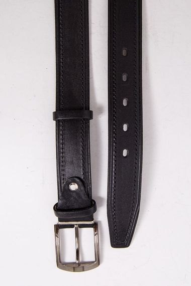 Чоловічий ремінь з еко-шкіри, чорного кольору, 196RL35U1W71 | Зображення 2