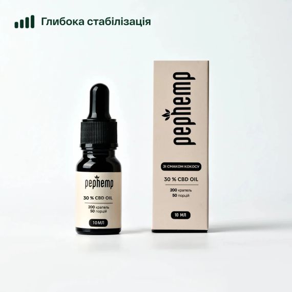 Олія КБД 30% зі смаком кокоса, 10 мл, 3000 мг
