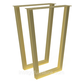 Комплект опор для столу з металу 500×100mm, H=730mm (профільна труба: 40x40mm) Золото