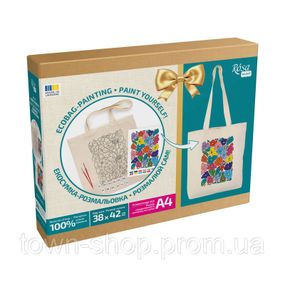 Набор для творчества экосумка-раскраска "Funny flowers" N0003647 размер 38х42 см