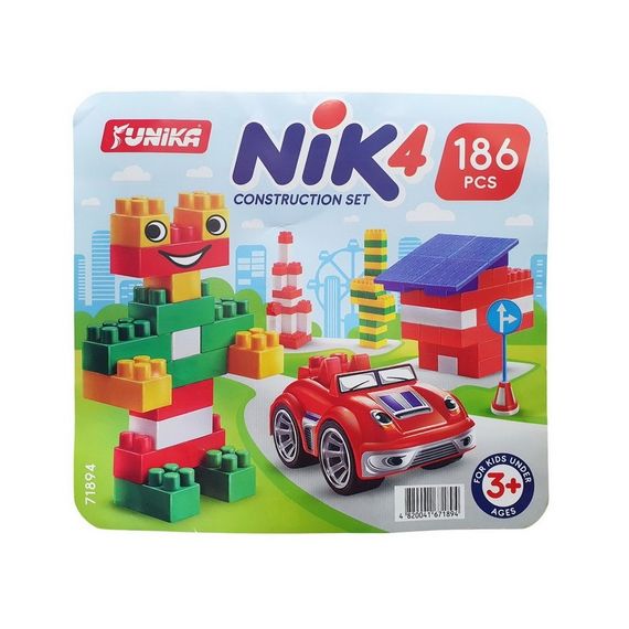 Дитячий конструктор з великими деталями "NIK-4" 71894, 186 деталей | Зображення 2