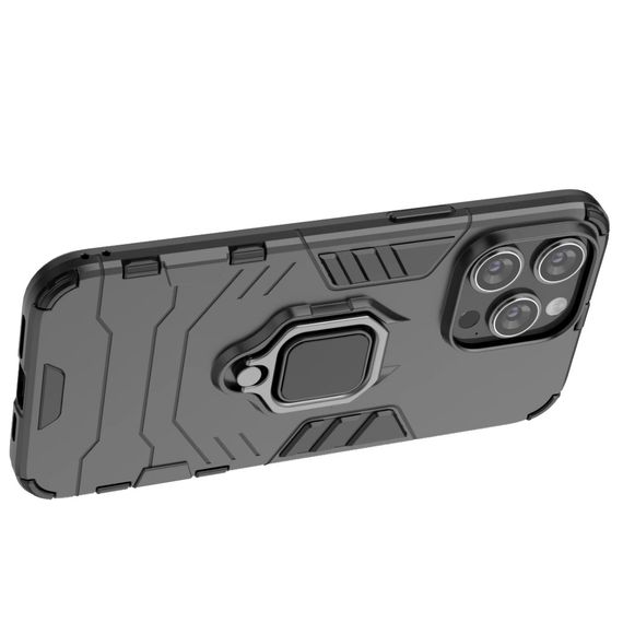Чехол бампер Primolux Ring Armor для Apple iPhone 13 Pro Max - Black | Зображення 2