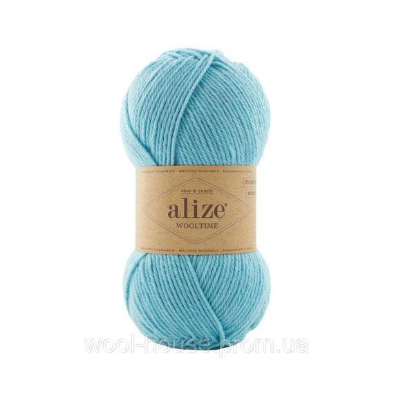 Шкарпеткова пряжа Alize Wooltime, м’ятний 522