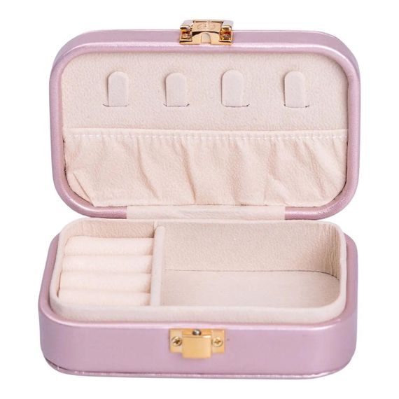 Шкатулка для украшений из эко кожи 12×7.5×4 см с застежкой органайзер для ювелирных изделий HP-5-34P