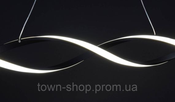 Люстра потолочная LED H20L-1000-bk Черный 25-100х14х100 см. | Зображення 8