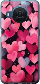 Чохол на Nokia X20 Сердечка 4 із силікону FCh_019894