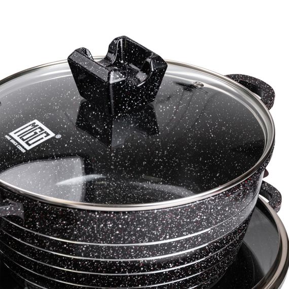 Набор из 5 хозяйственных кастрюль, 2,5-9 литров, толстое дно, алюминий MGC HP-4-411B | Зображення 3