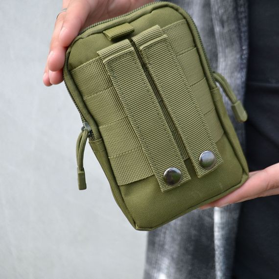 Тактическая сумка - подсумок для телефона, система MOLLE органайзер тактический из кордуры. Цвет: хаки NO-90 | Зображення 6