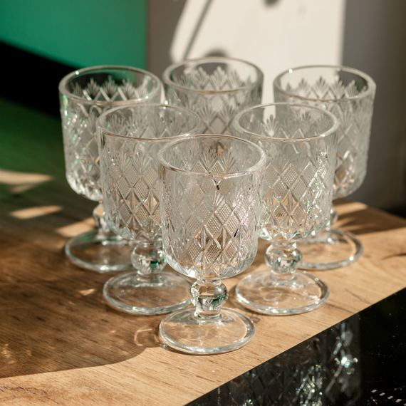 Набор рюмок 6 шт по 50 мл стеклянные на ножке HP-19-129 | Зображення 3