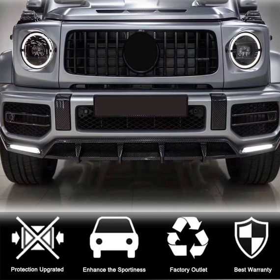 Карбоновые накладки на противотуманные фары (для G63 AMG) для Mercedes G сlass W463 2018-2024 гг | Зображення 2
