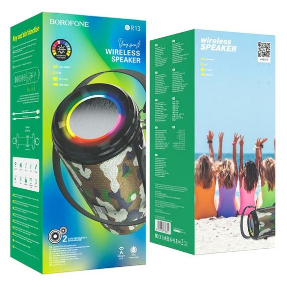Портативна колонка BOROFONE BR13 Young sports BT speaker Camouflage Green | Зображення 3