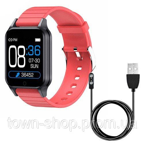 Смарт часы Smart Watch T96 стильные с защитой от влаги и пыли с измерением температура тела. Цвет: красный | Зображення 2