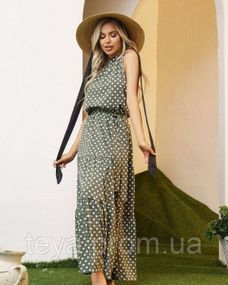 Плаття для жінок колір хакі розмір L FI_001482