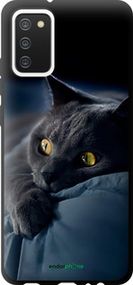 Чохол на Samsung Galaxy A02s A025F Димчастий кіт "825b-2203-2448"