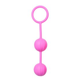 Вагинальные шарики Easytoys Vertical Ribbed Geisha розовые Sex Aura