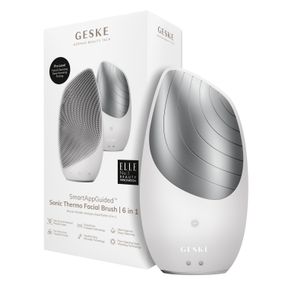 Електронна звукова термо щітка для обличчя GESKE Sonic Thermo Facial Brush 6в1 white