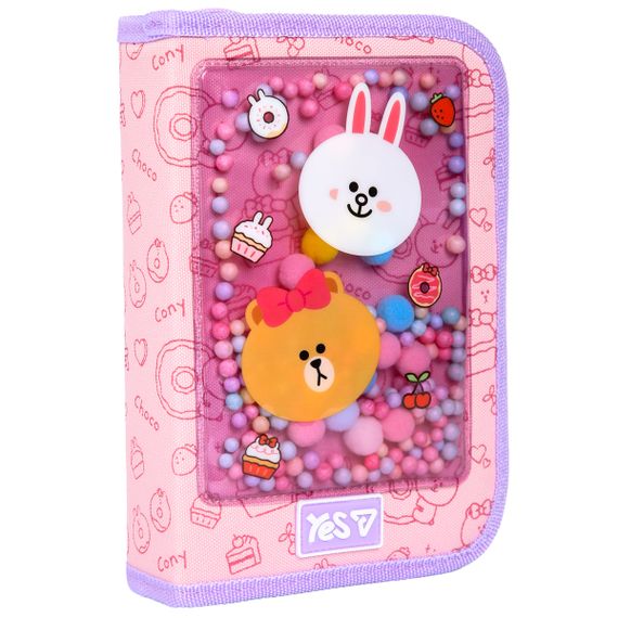 Пенал твердий одинарний із клапаном YES HP-03 Line Friends Always Together 533731 3х13х21 см | Зображення 1