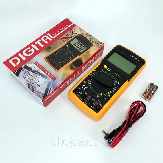 Мультиметри для роботи Digital Multimeter DT9205A, Мультиметр із функцією захисту від перевантаження ZH-62 | Зображення 9