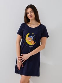 Нічна сорочка жіноча Dominant 17450-2 M Темно-синій shop (2000999530692)