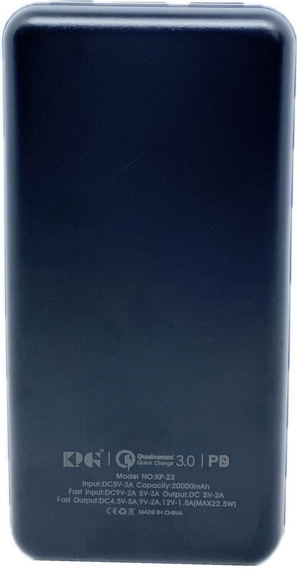 Power Bank 20000 mAh 22,5W реальна ємність KPG-22 зарядка зовнішній акумулятор павербанк швидка зарядка | Зображення 5