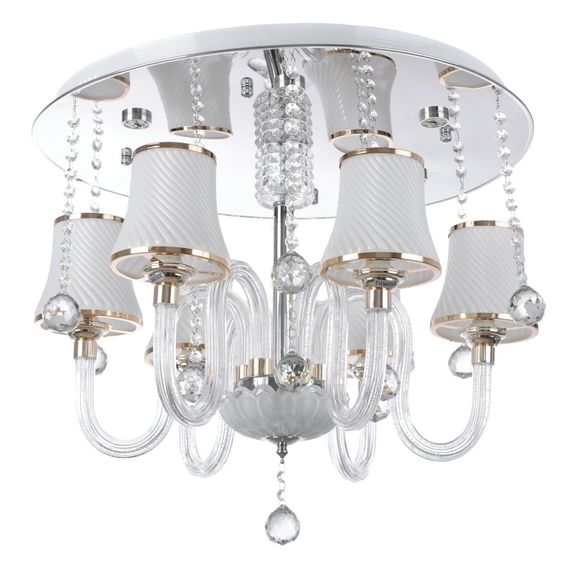 Люстра потолочная с подсветкой LED E14 40W WH (BCL-496S/6)