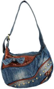 Жіноча джинсова сумка  Fashion jeans bag синя