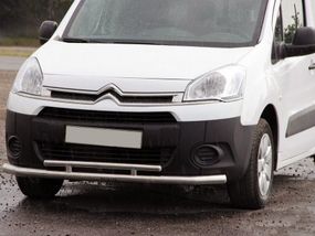 Передній захист ST016 (нерж.) 51/42 мм для Peugeot Partner Tepee 2008-2018рр