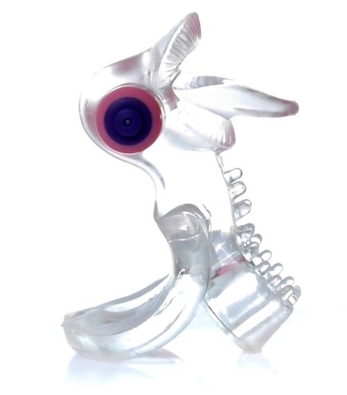 Ерекційне вібро кільце BOSS - Tongue Vibro Cock Ring Clear, BS6700051 Sex Aura | Зображення 3