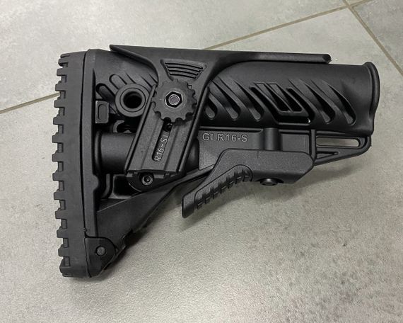 Приклад (база) FAB Defense GLR-16 CP с регулируемой щекой для AR15/M16. Цвет - Черный (MIL-SPEC, Com-SPEC) | Зображення 2