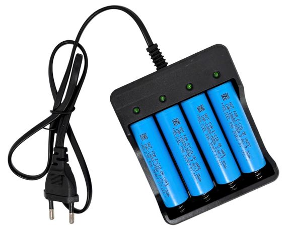 Зарядное устройство зарядка для аккумулятора 18650 4 ячейки с Led индикатором от сети HD-077D WimpeX | Зображення 1