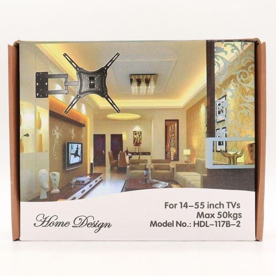 Кронштейн для телевізора 14"-55", 50 кг, HDL-117-B-2 / Кріплення для телевізора та монітора з поворотом | Зображення 8