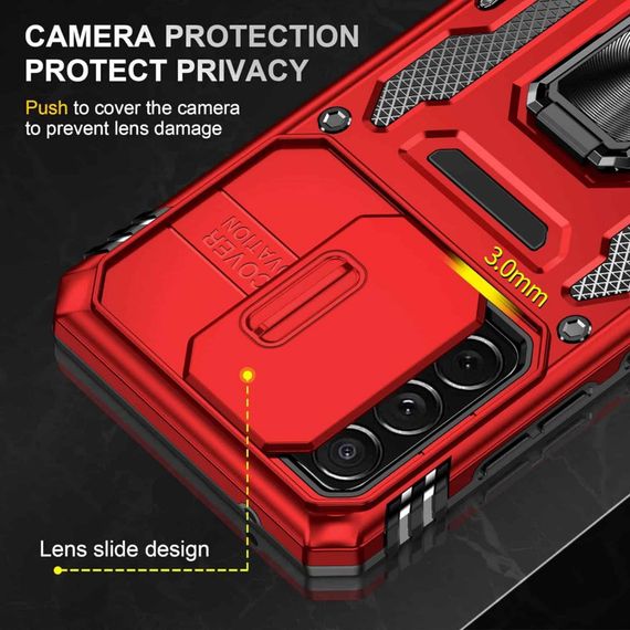 Ударопрочный чехол Camshield Army Ring для Samsung Galaxy A33 5G Красный / Red | Зображення 5