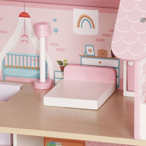 Деревянный большой кукольный домик с LED-подсветкой  KRUZZEL 26364 | Зображення 4