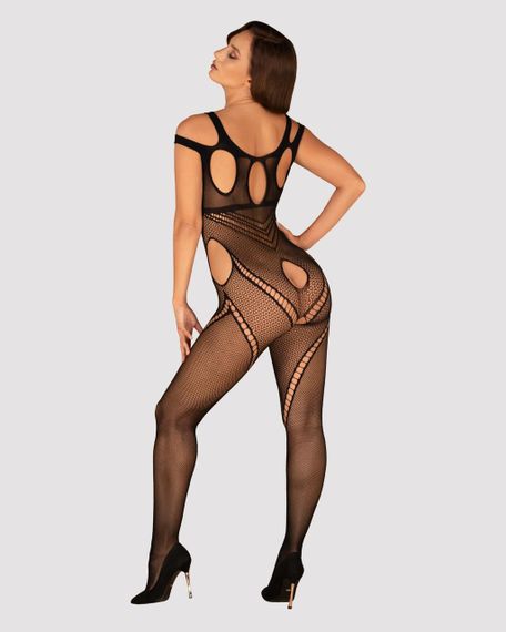 Бодістокінг Obsessive Bodystocking G322 S/M/L, фантасмагорично-силуетний крій | Зображення 3