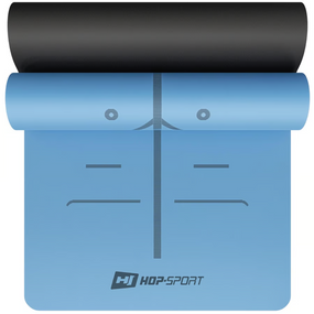 Йога-мат Hop-Sport PU 0,5см 183 x 68см HS-P005GM темно-синій