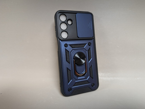 Чохол для Samsung Galaxy M35 / Самсунг Гелаксі М35 Camera Slide, протиударний, з захистом камери та магнітним кільцем, синій