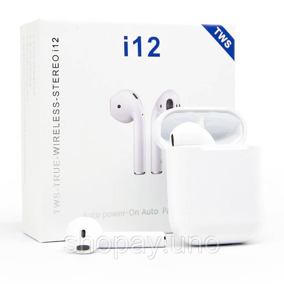 Беспроводные сенсорные наушники i12 TWS