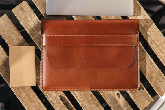 Шкіряний чохол для ноутбука Skin and Skin Sleeve 15.6 Коньячний (LC04CO-15) | Зображення 3
